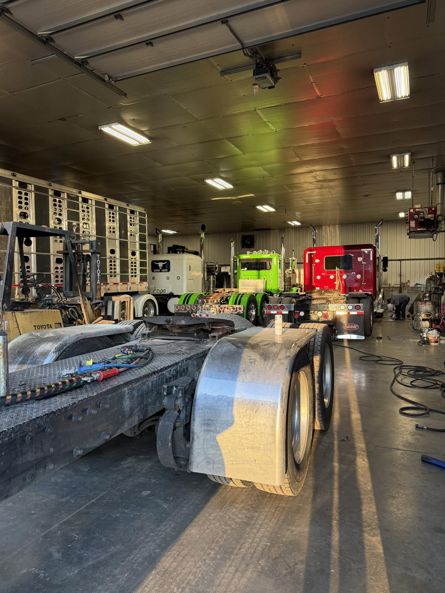 Inside the Titan maintenance shop